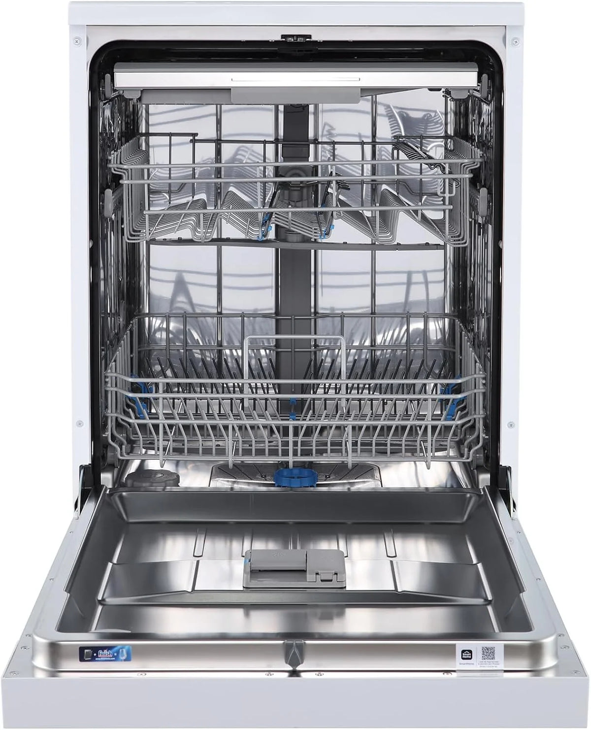 Midea MDWEF1433DW-WE, zmywarka 60 cm, wolnostojąca, 14 nakryć na miary, kosz na sztućce, górny kosz z regulacją wysokości, Aqua-Stop, wybór czasu startu, biała