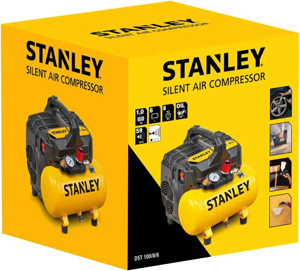 Stanley Sprężarka Powietrza, Żółty/Czarny, 6 l