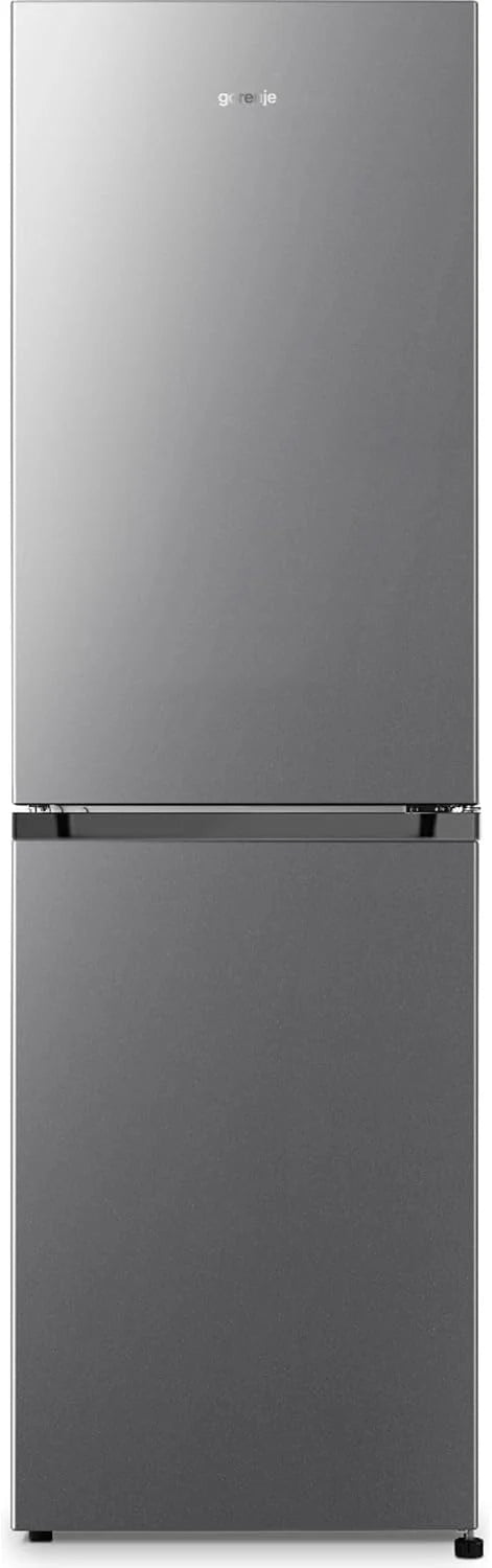 Gorenje NRK418DCS4, lodówko-zamrażarka, wysokość 182 cm, szerokość 55 cm, 256 l (171 l/85 l), Total NoFrost, Multiflow 360°, wymienne drzwiczki, CrispZone, Eco Use, Inox Look [klasa energetyczna D]