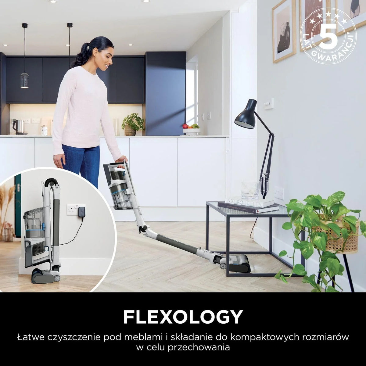 Shark PowerPro Odkurzacz bezprzewodowy, FloorDetect, Anti-Hair Wrap, Anti-Allergen Complete Seal, lekki, elastyczny, tryb ręczny, czas pracy 50 min, pojemnik na kurz XL, metaliczny (java), IZ380EUT