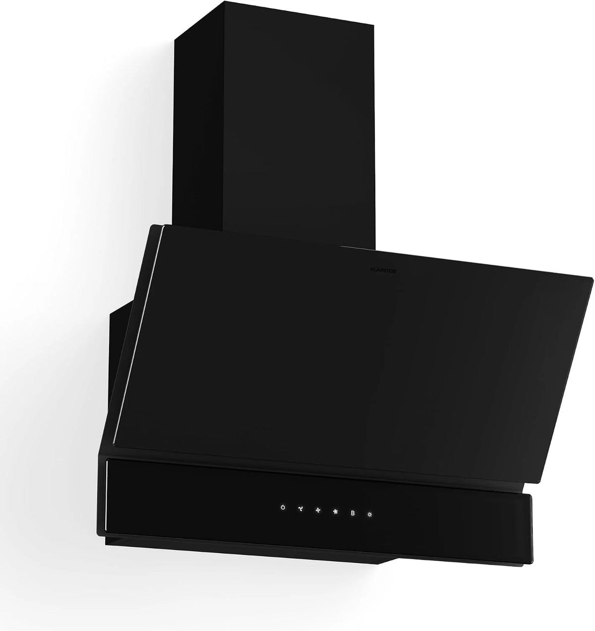 Klarstein Velaire okap kuchenny 60 cm, zwiększenie efektywności energetycznej 820 m³/h, klasa energetyczna A++, obsługa dotykowa, LED, cichy, filtr aluminiowy i z węglem aktywnym, czarny
