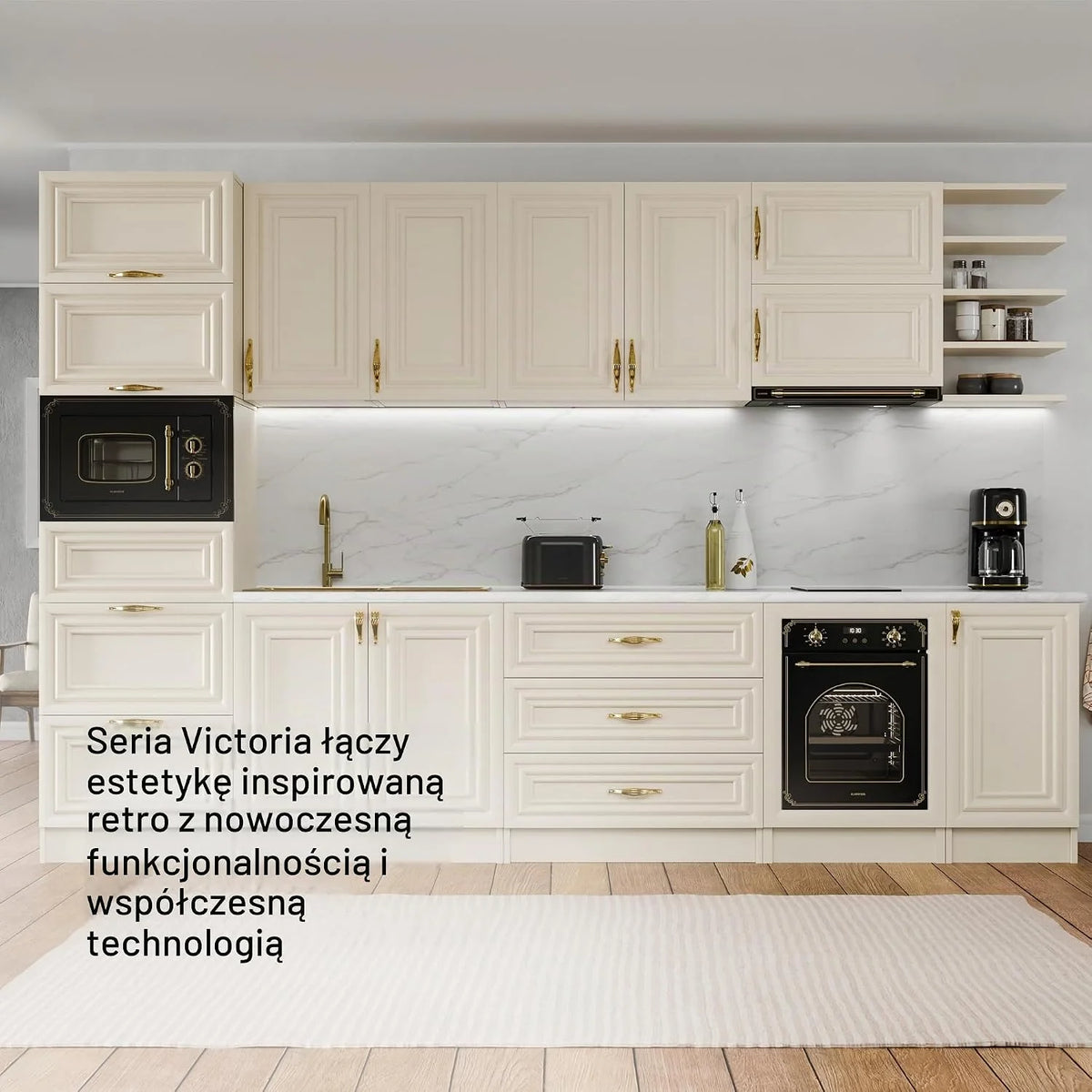 Klarstein Elizabeth Slim Piekarnik Elektryczny Wbudowany – 45 cm, 49 L, 9 Funkcji, Czyszczenie Parą, Cyfrowy Timer, Grill Wentylowany, Czarne Szkło, Klasa Energetyczna A