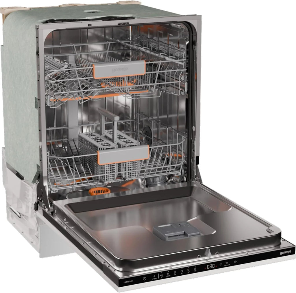 Gorenje GV642C65 zmywarka do naczyń/urządzenie do zabudowy z przodu nie wchodzi w zakres dostawy/Made in EU/60 szerokość/14 nakryć wymiarowych/6 programów/TotalDry/Total AquaStop/SpeedWash/Inox/EEK: C