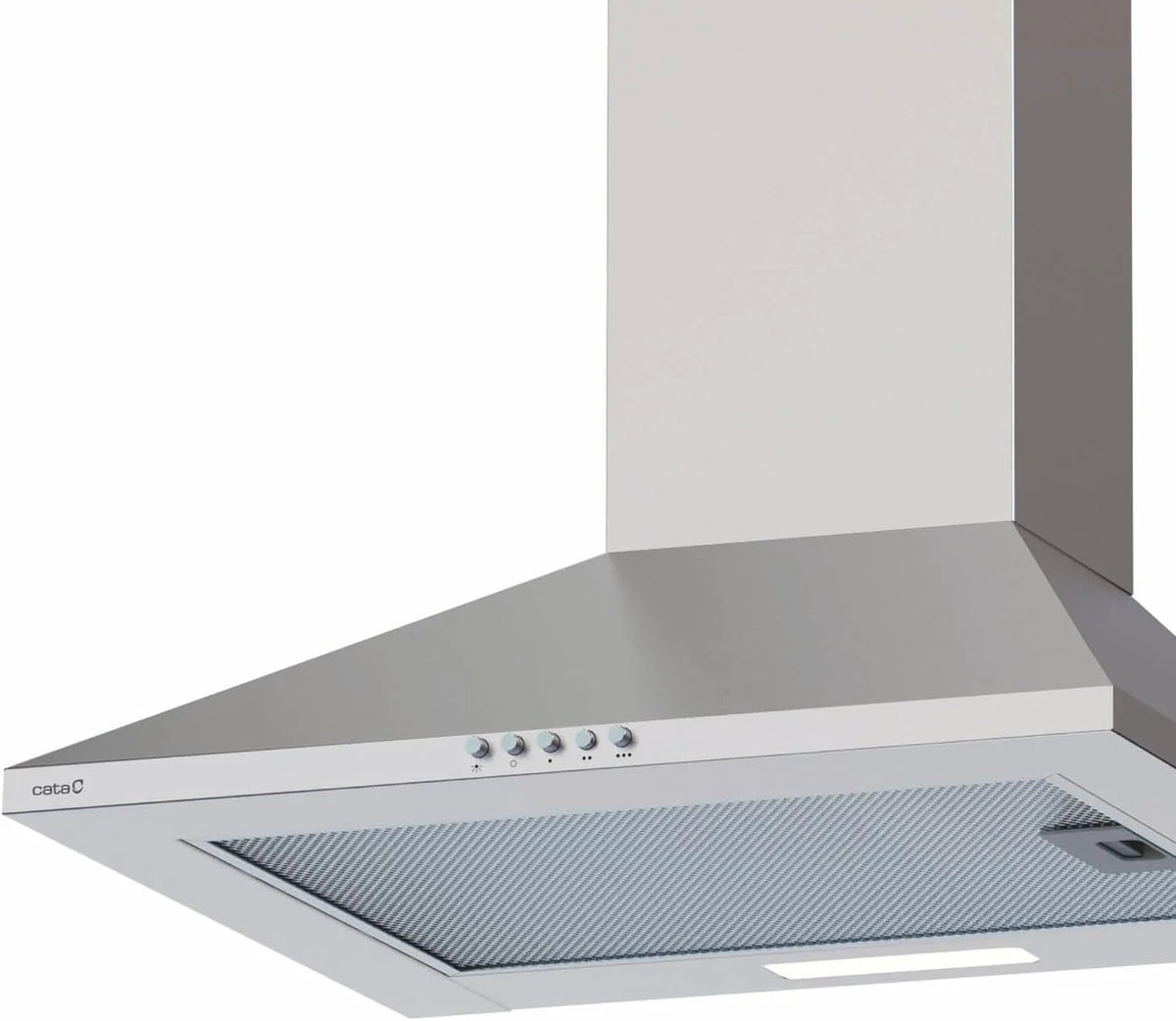 CATA Okap kuchenny VK 5000 X sterowanie mechaniczne 3-stopniowy ekstraktor 480 m³/h poziom hałasu 56 dB silnik K10 zużycie 110 W oświetlenie LED kolor stal nierdzewna
