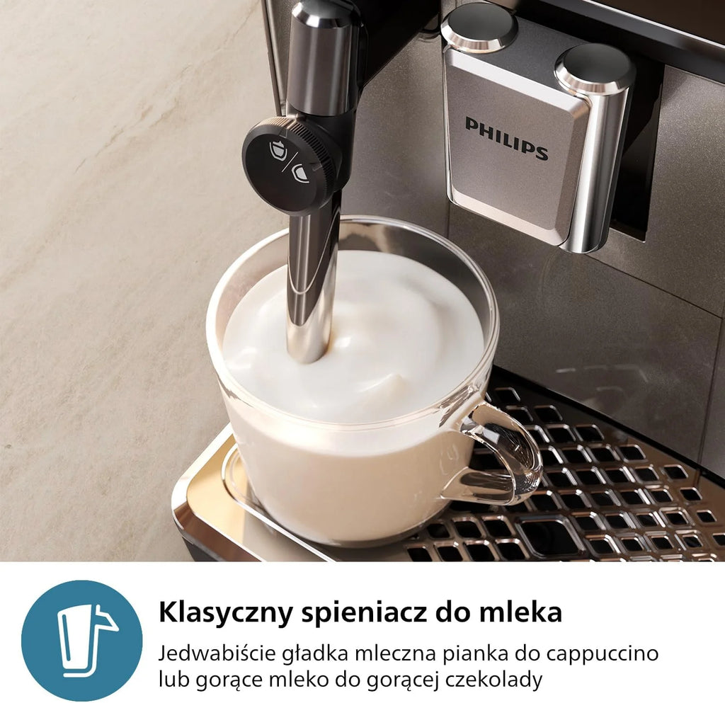 Philips Automatyczny Ekspres do Kawy 3300, Ceramiczny Młynek, Czarny Chrom