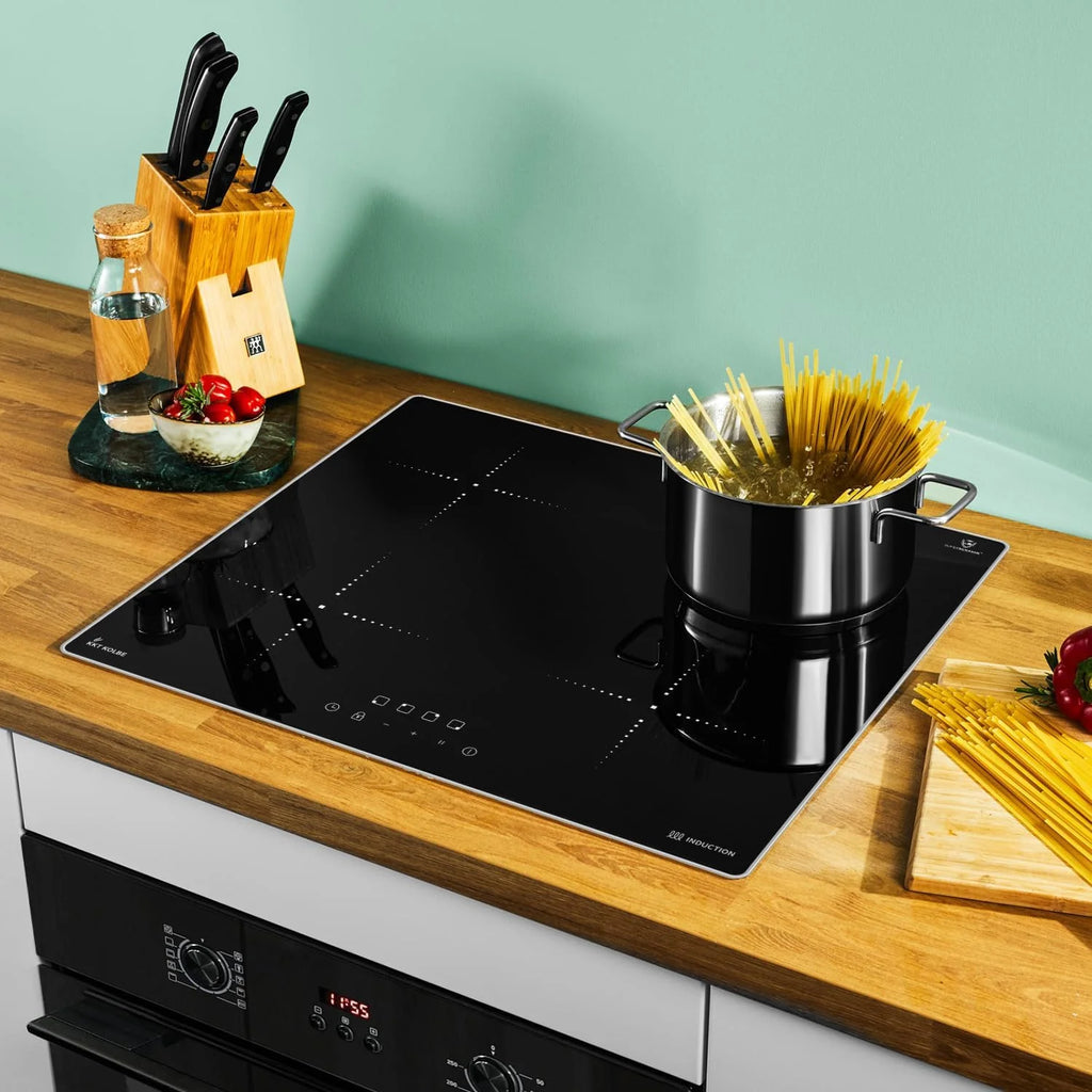 KKT KOLBE Automatyczny zestaw kuchenny | 60 cm piekarnik do zabudowy BO8005FB | 59 cm płyta kuchenna indukcyjna IH85900ED | grill z gorącym powietrzem | timer | szkło termochronne | zabezpieczenie dla