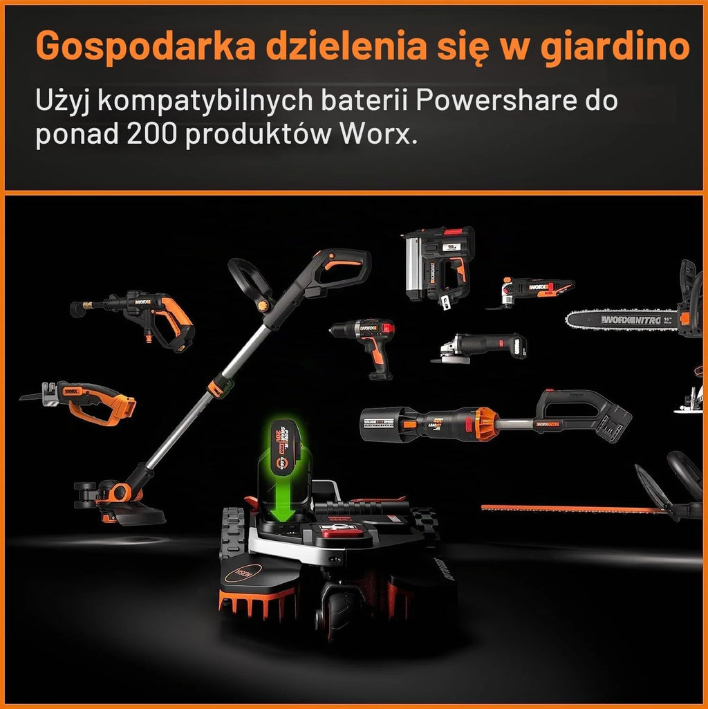 Worx Landroid Vision Robot Koszący, Czarny/Pomarańczowy, 1300 m²