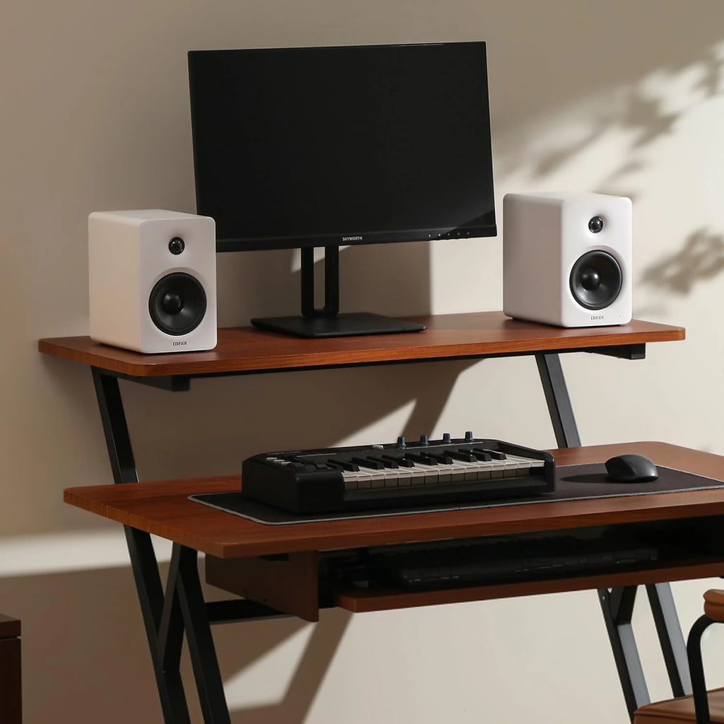 Edifier M90 Głośniki półkowe z 100W RMS i dźwiękiem Hi-Res LDAC，Biały