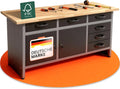 Ondis24 Stół warsztatowy Karsten stół warsztatowy, stół do pakowania, 6 szuflad, wyposażenie warsztatowe, 160 x 60 x 85 (wys.) cm, blat roboczy z drewna bukowego, obciążenie do 510 kg