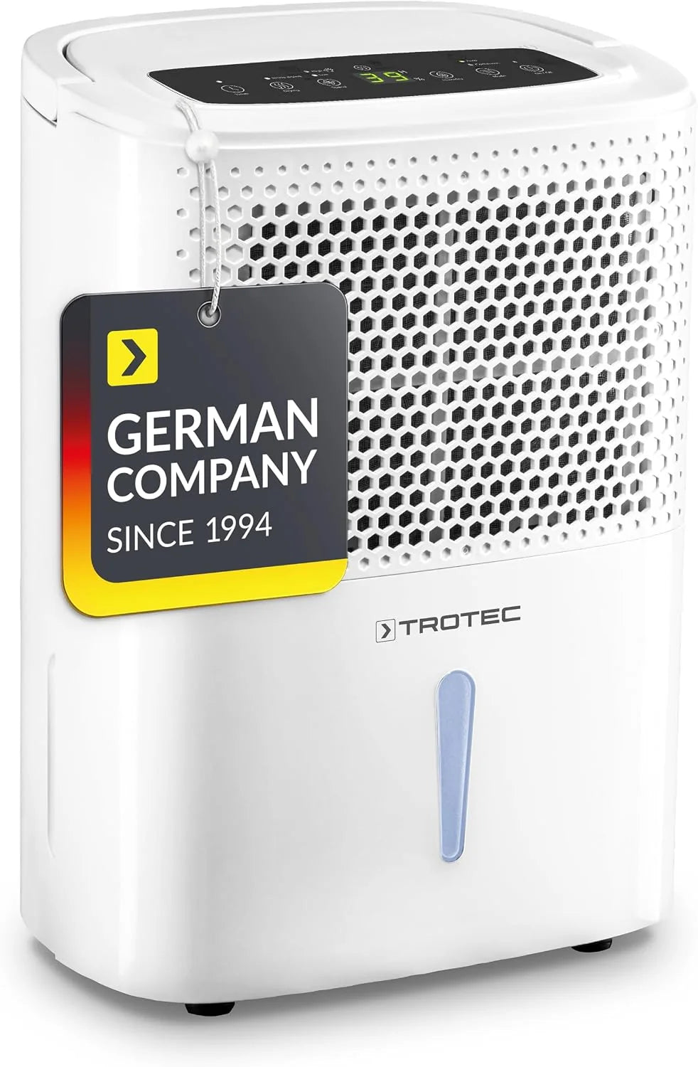TROTEC Osuszacz powietrza elektryczny TTK 26 E – wydajność 10 L/dzień – powierzchnia 15 m² / 37 m³ – urządzenie osuszające z funkcją automatycznego wyłączania