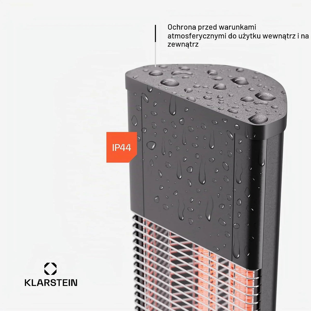 blumfeldt Ogrzewanie na podczerwień wolnostojące, 3000W grzejnik elektryczny, Ogrzewanie Indoor/Outdoor, IR z zabezpieczeniem przed przewróceniem i pilotem, Wydajne IP65, tarasowe