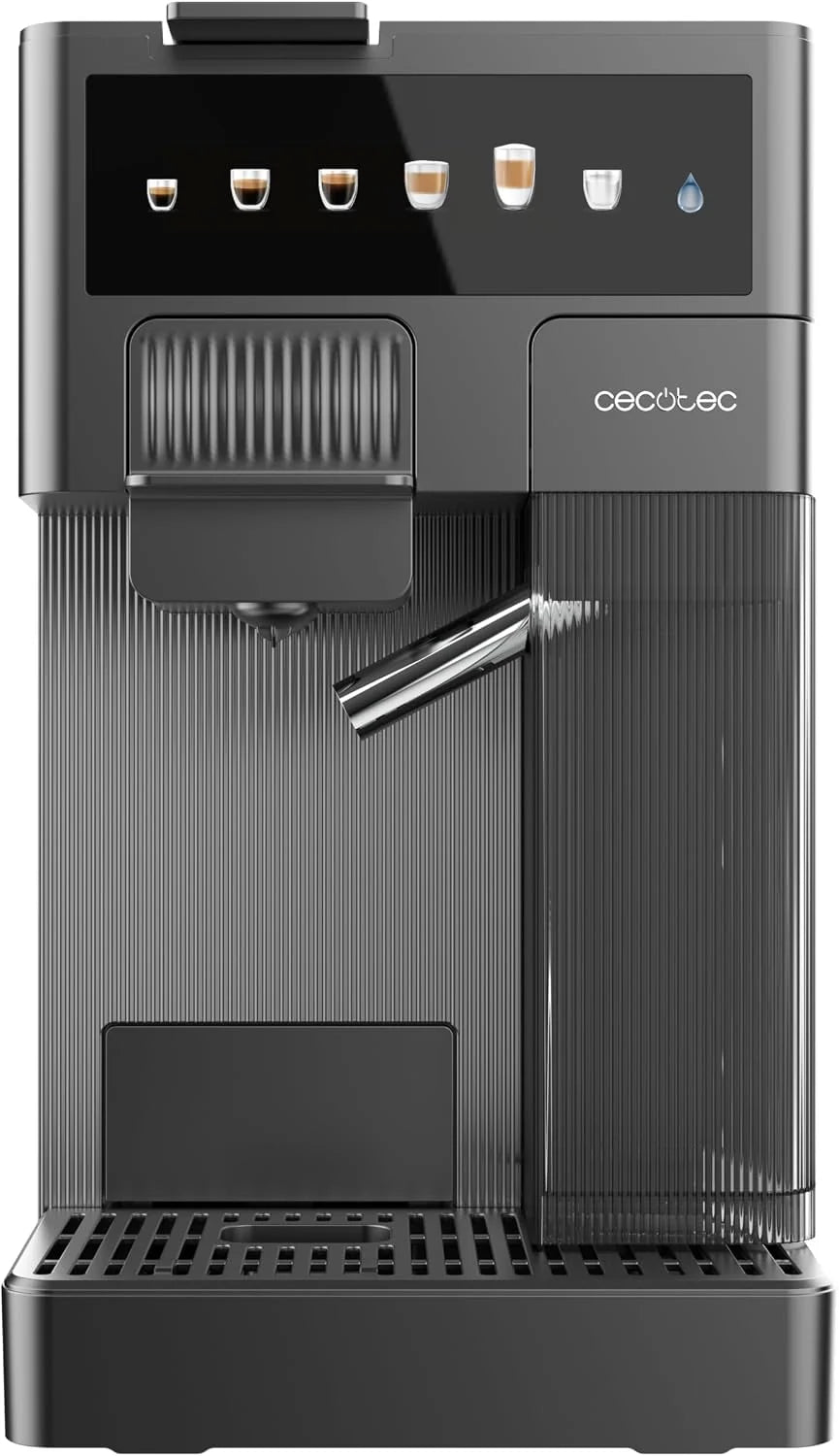Cecotec Ekspres do kawy espresso, ekspres do kawy FreeStyle Latte T. 1350 W, 20 bar, zbiornik na wodę 1,6 l i 400 ml mleka, kompatybilny z kawą mieloną, Dolce Gusto, Nespresso i K-Fee