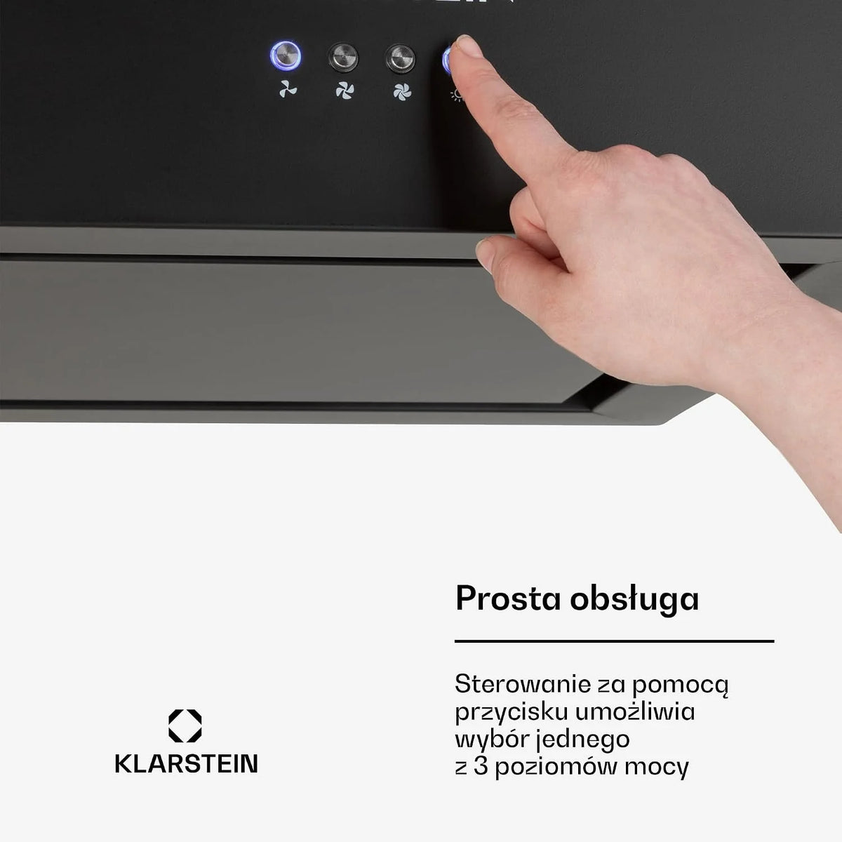 Klarstein Okap wyspowy żyrandolowy - Okap wiszący, wyspowy żyrandolowy, z filtrem, z recyrkulacją, Montaż sufitowy, 45 cm, czarny