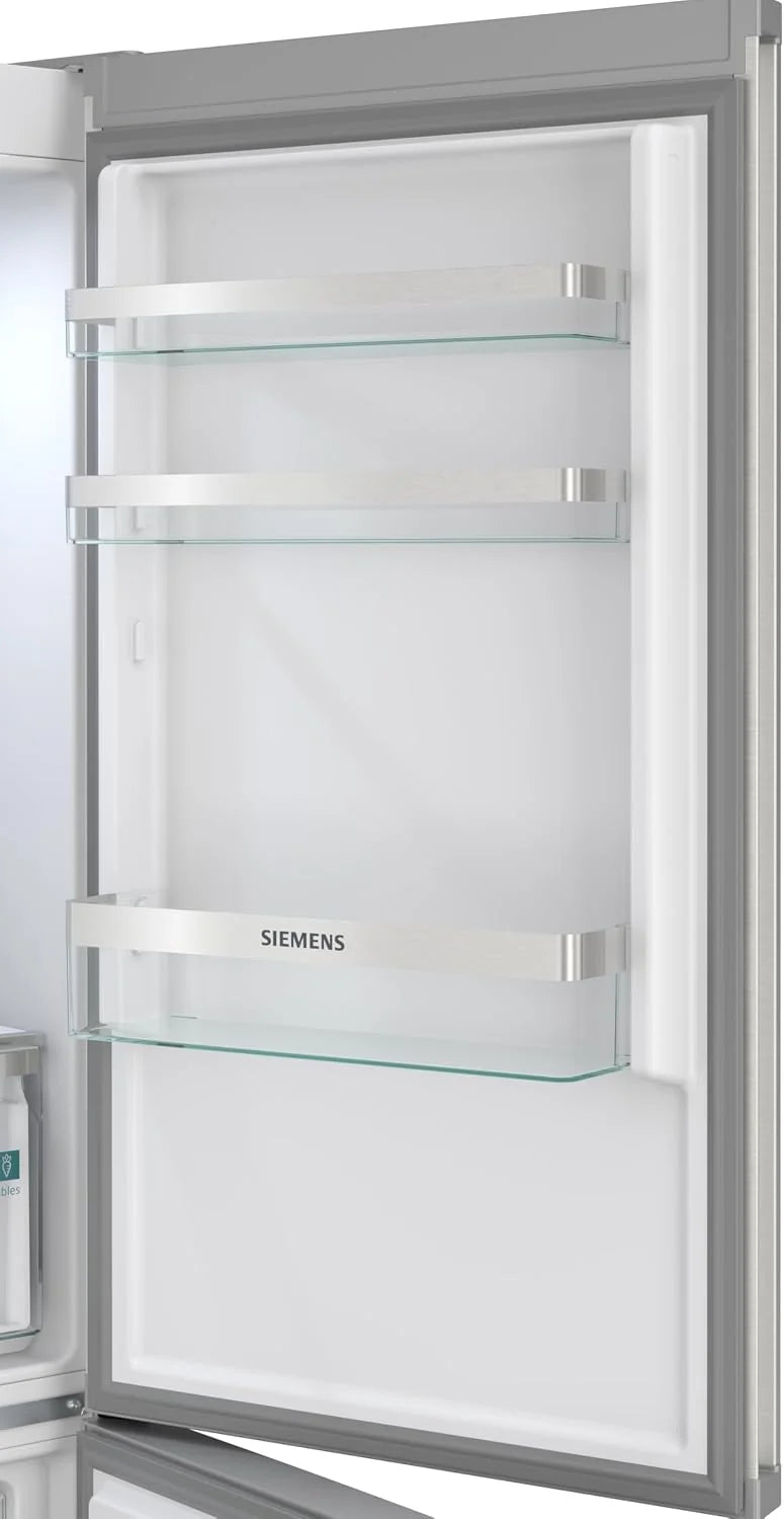 Siemens iQ300 wolnostojąca lodówko-zamrażarka 186 x 60 cm, KG36NVIBG, chłodzenie 218 l i zamrażanie 103 l, całkowita noFrost, bezproblemowe umieszczenie, szuflada hyperFresh 0ºC, z powłoką