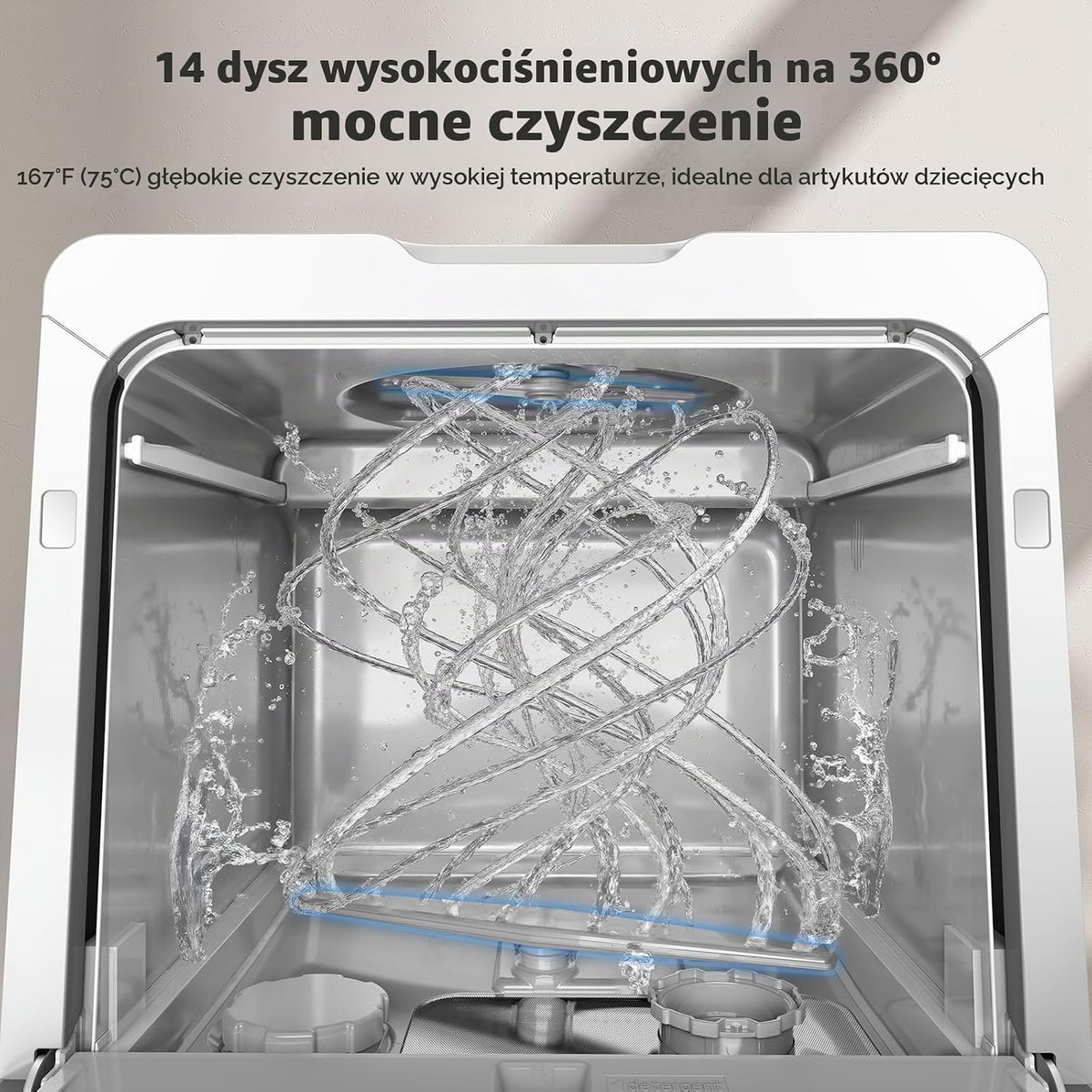 AIRMSEN 2025 NOWA ulepszona zmywarka stołowa (czarna)