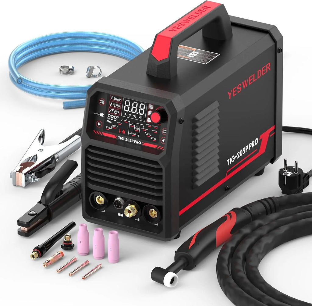 YESWELDER Spawarka TIG 200A, 3 w 1 MMA/DC TIG/PULS TIG 230V