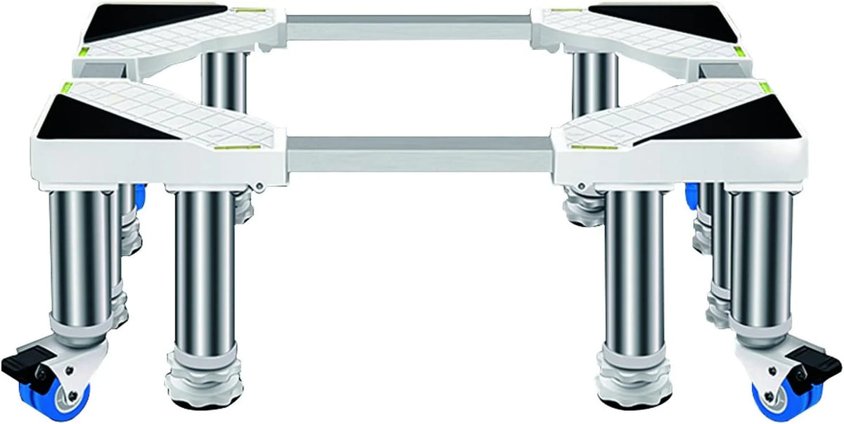 Regulowany stojak na lodówkę do lodówki/zamrażarki side-by-side 25 cm wysokości ruchoma podstawa z 4 kółkami pasuje do modeli 65-85 cm stabilne podium i ramy.