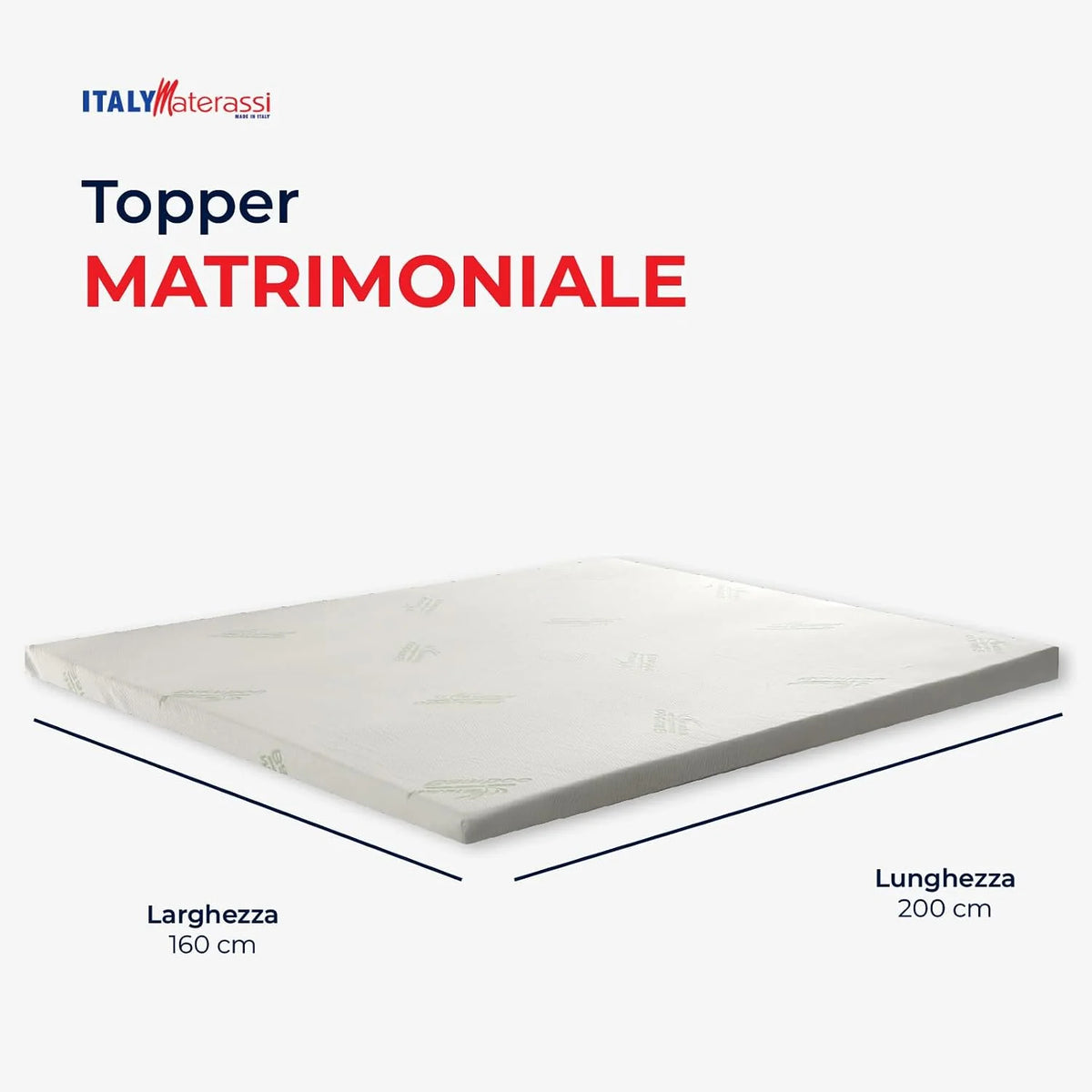 Nakładka na materac z pianki memory wys. 5 cm, wyposażona w gładki, hipoalergiczny materiał, który chroni ciało i 4 elastyczne narożniki. Korektor materaca 160 x 200