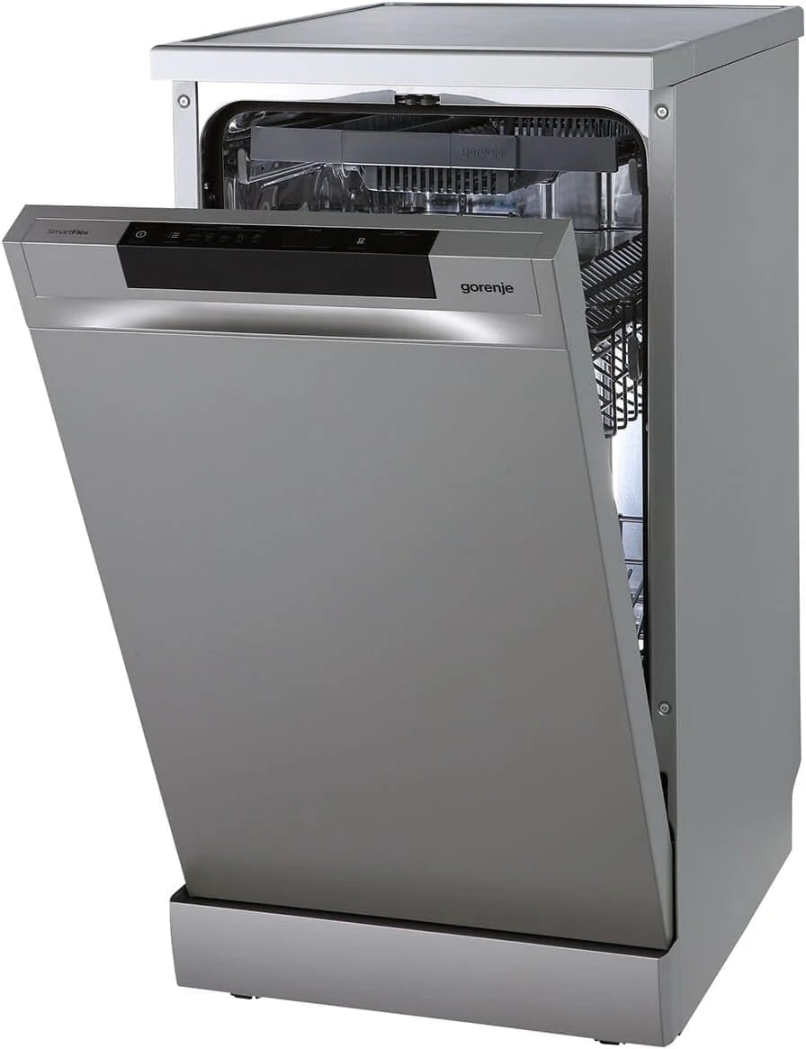 Gorenje GS 541D10 X wolnostojąca zmywarka do naczyń, SuperSilent, 11 nakryć wymiarowych, 5 programów, wyświetlanie programu, kolor srebrny, szerokość 45 cm