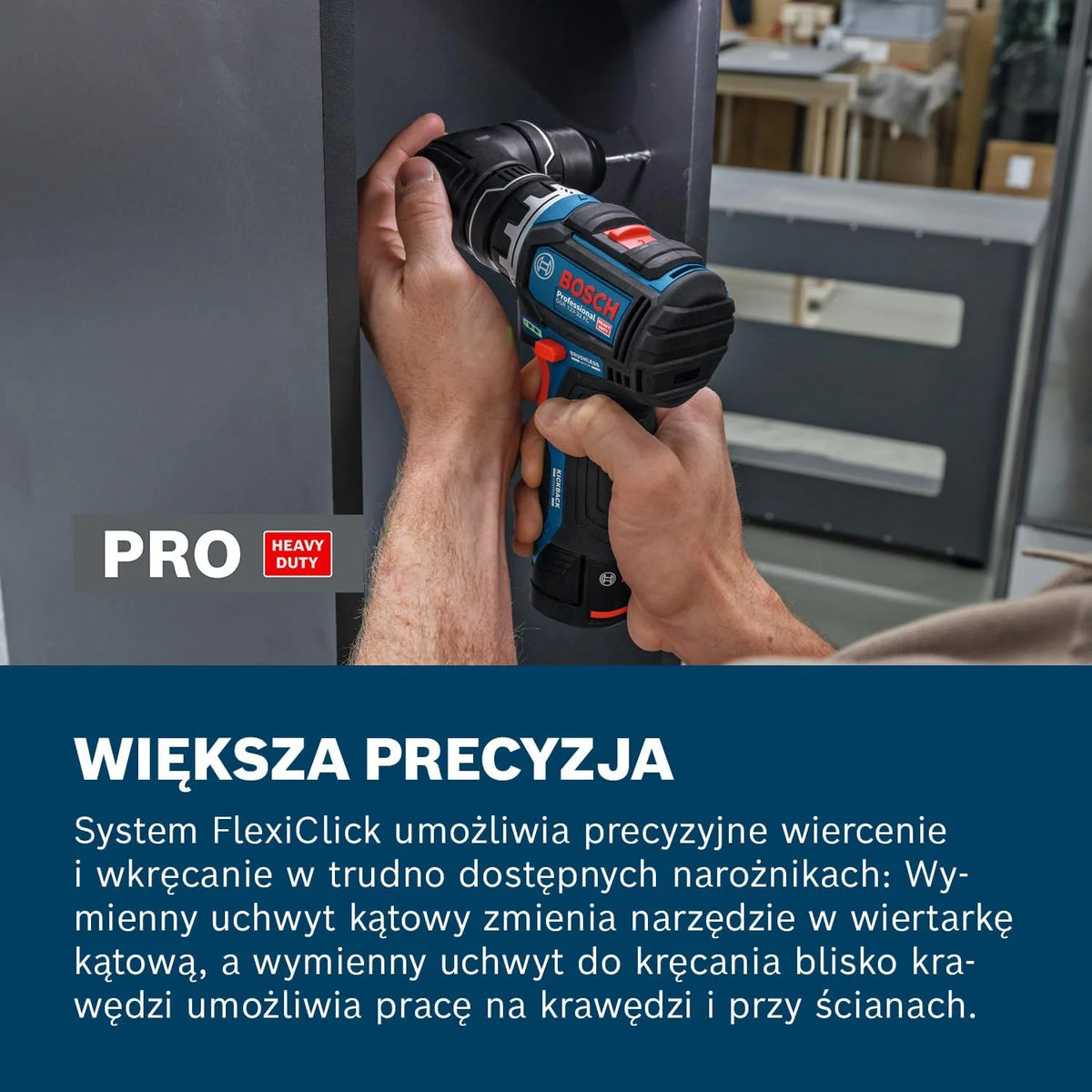 Bosch PRO 12V System Wiertarko-wkrętarka akumulatorowa GSR12V-32FC (akumulator 2,0 Ah, ładowarka GAL 12V-20, wymienne uchwyty: GFA 12-M, GFA 12-X, GFA 12-E, GFA 12-W, walizka L-BOXX)