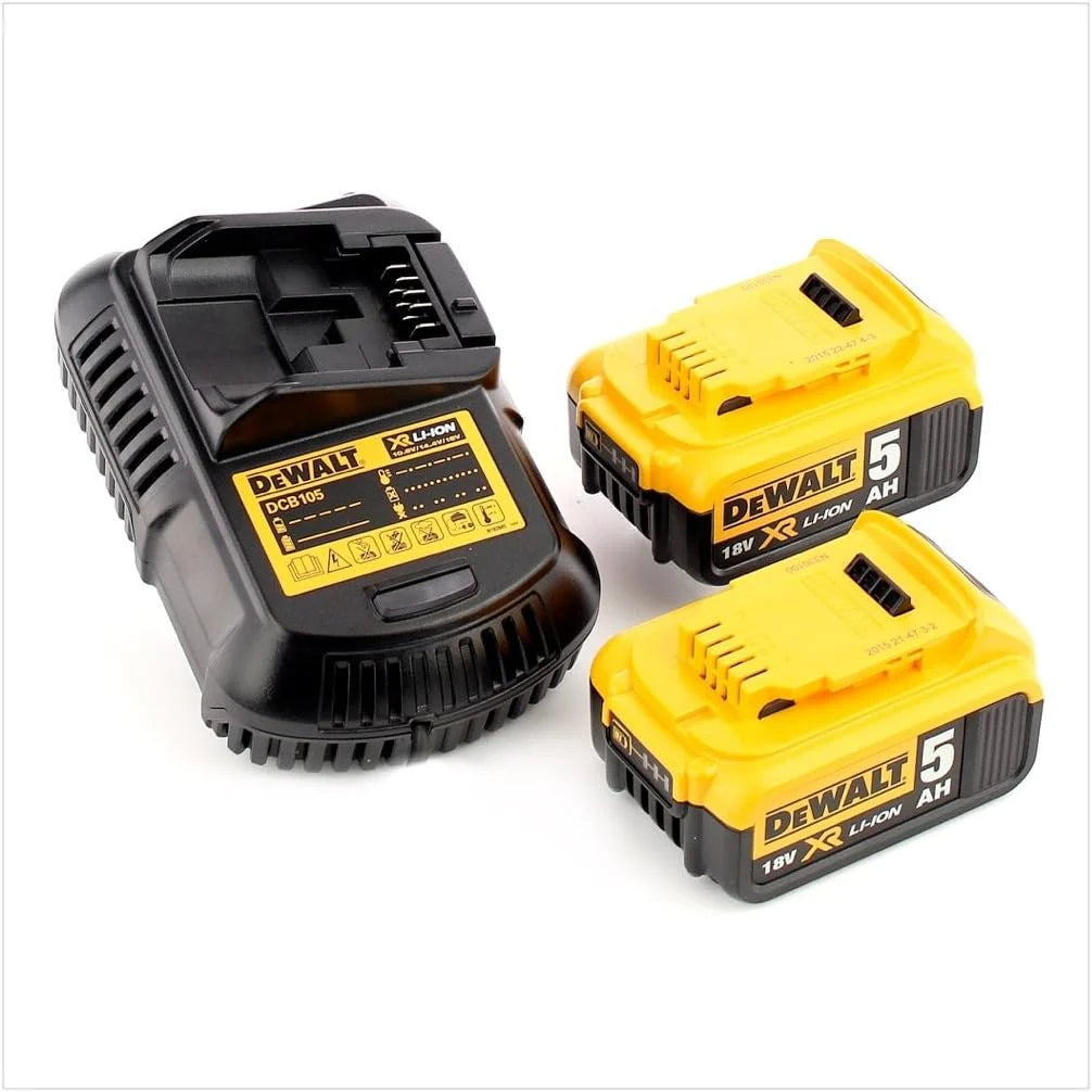 DEWALT, Wiertarko-wkrętarka 18V XR z silnikiem bezszczotkowym + 2x akumulatory 5.0 Ah, DCD791P2