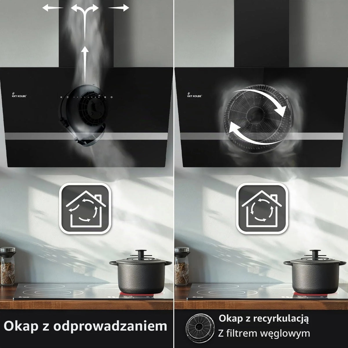 KKT KOLBE Okap kuchenny EASY6005SM, 60 cm bez głowicy