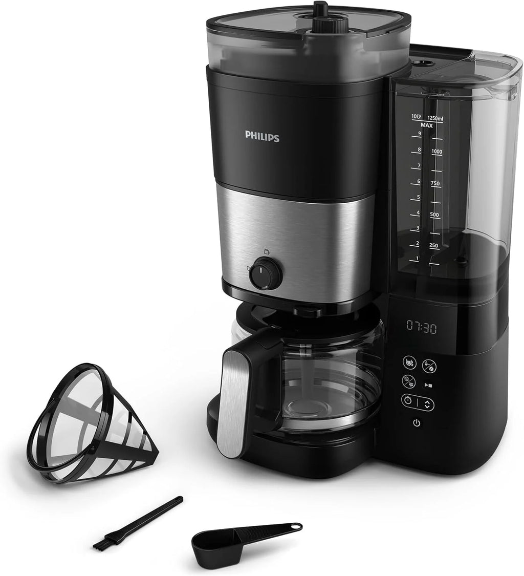Philips Ekspres Przelewowy do Kawy z Wbudowanym Młynkiem, 1,25 l