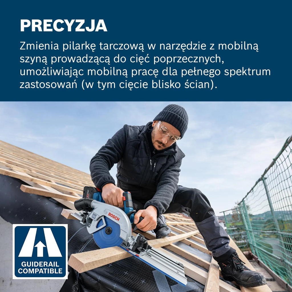 System profesjonalny 18 V firmy Bosch: akumulatorowa pilarka tarczowa GKS 18V-57-2 GX (walizka L-BOXX, bez akumulatora/ładowarki)