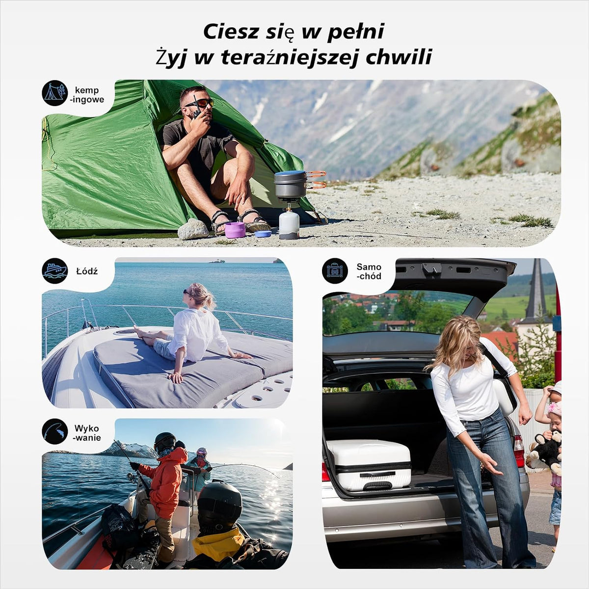 KI9 9L Mini Lodówka Przenośna Lodówka Samochodowa Zamrażarka 12/24V DC, Do Podróży, Pikniku, Kempingu, Użytku Zewnętrznego, od -20℃ do 20℃