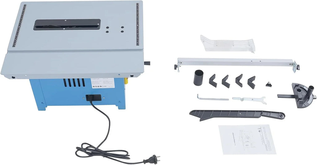 Mini stołowa pilarka tarczowa 1400 W, 4200 obr./min, z poszerzeniem stołu, cięcie 0-45° i głębokość cięcia 54 mm, piła tarczowa z brzeszczotem 210 mm do obróbki drewna i majsterkowiczów