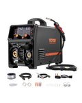 VEVOR Spawarka MIG, 250 A, spawarka synergiczna, przenośna spawarka gazowa MIG, bezgazowa, MMA, 5 w 1, z technologią Inverter IGBT, wyświetlacz LCD, latarka podnosząca TIG nie wchodzi w zakres dostawy