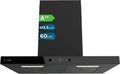 Cecotec Bolero Flux TT 604400 Black A++, okap kuchenny w kształcie litery T, 60 cm, moc ssania 413,3 m³/h, klasa A++, niewidoczne sterowanie dotykowe, sterowanie ręczne ruchem, funkcja Booster, filtr