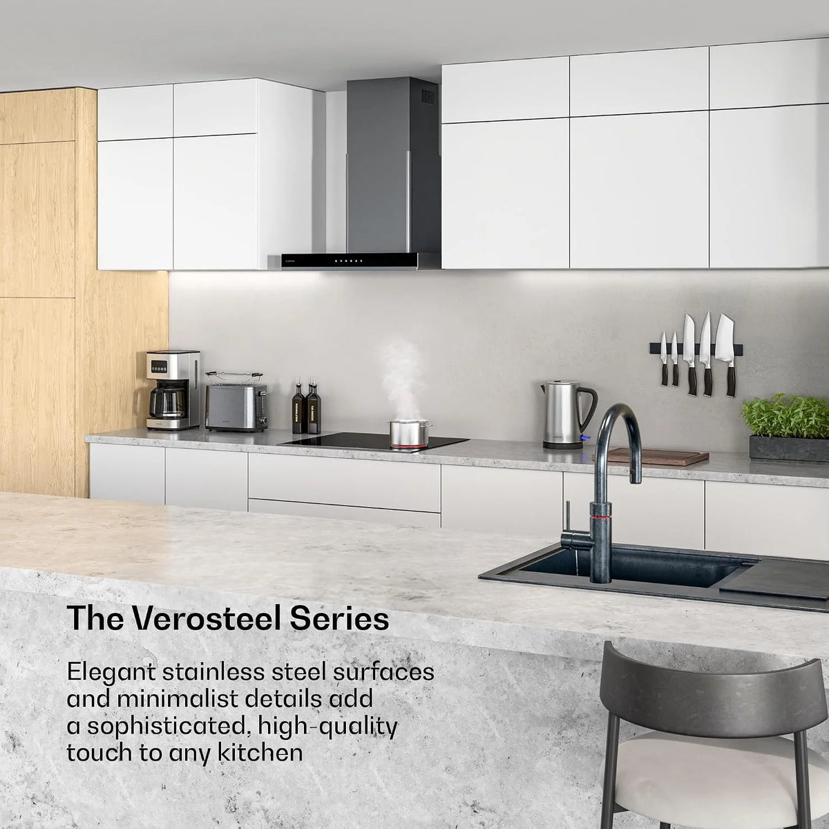 Klarstein Verosteel płyta grzewcza ze szkła ceramicznego – 60 cm, 4 strefy, dotykowy suwak, 6600 W, owalne i podwójne strefy grzewcze, timer, zabezpieczenie przed dziećmi, wskaźnik ciepła resztkowego