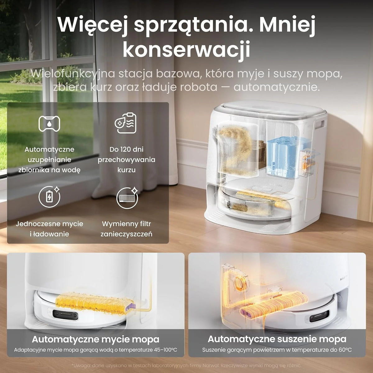 Narwal Freo 20 Robot Sprzątająco-Mopujący, Omijanie Przeszkód TwinAI