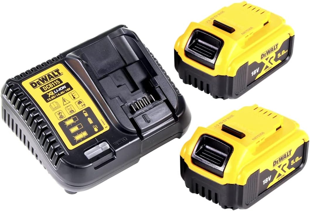 DEWALT, Wiertarko-wkrętarka 18V XR z silnikiem bezszczotkowym + 2x akumulatory 5.0 Ah, DCD791P2
