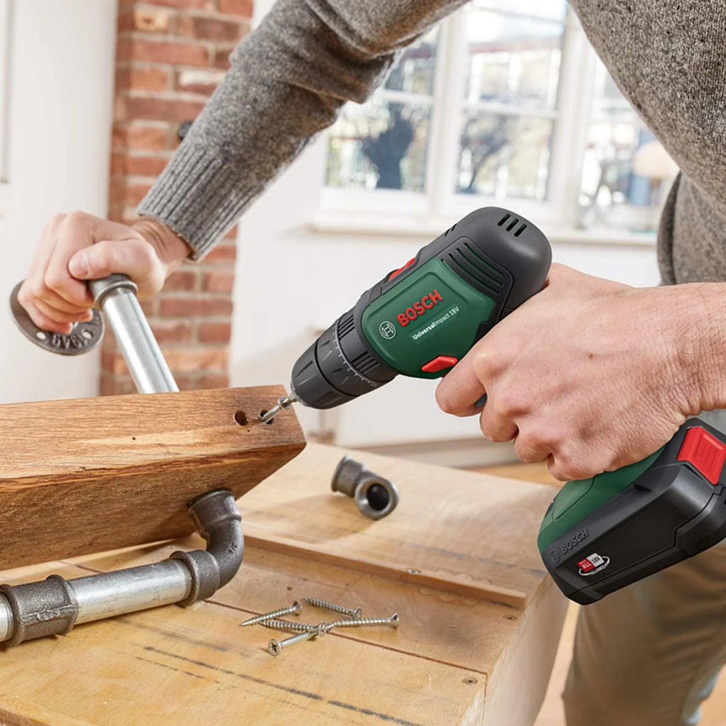 Bosch akumulatorowa wiertarko-wkrętarka udarowa UniversalImpact 18V (1 akumulator, system 18V, walizka) – Amazon Edition
