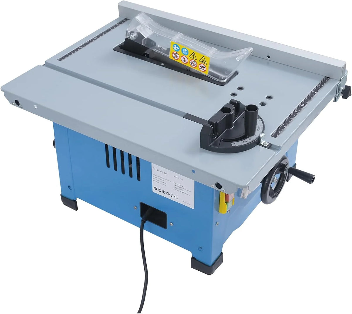 Mini stołowa pilarka tarczowa 1400 W, 4200 obr./min, z poszerzeniem stołu, cięcie 0-45° i głębokość cięcia 54 mm, piła tarczowa z brzeszczotem 210 mm do obróbki drewna i majsterkowiczów