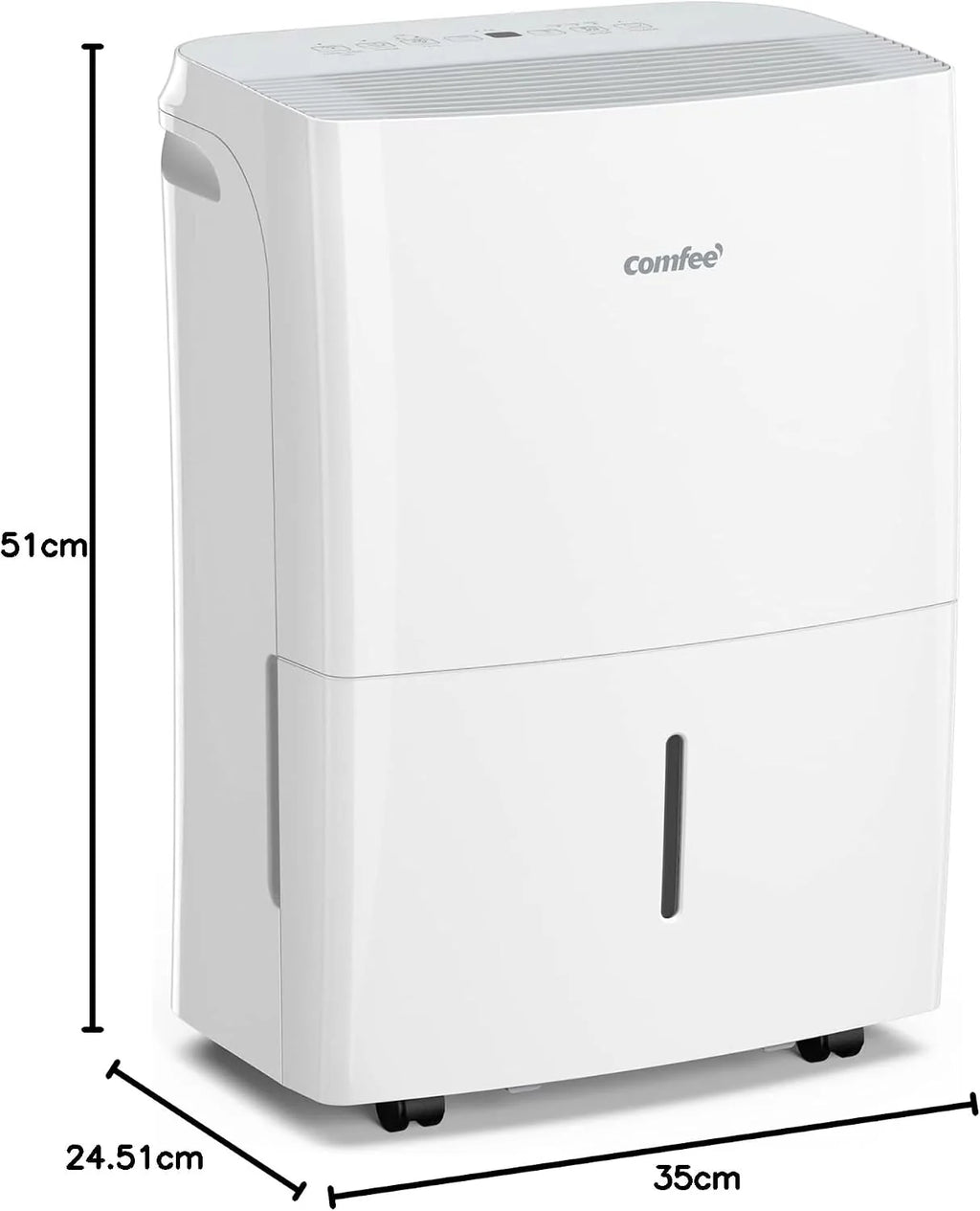 Comfee MDDF-20DEN7-WF - Osuszacz, 20 l / 24 h, wielkość pomieszczenia ok. 100 m³ (40 m²), kompatybilny z aplikacjami
