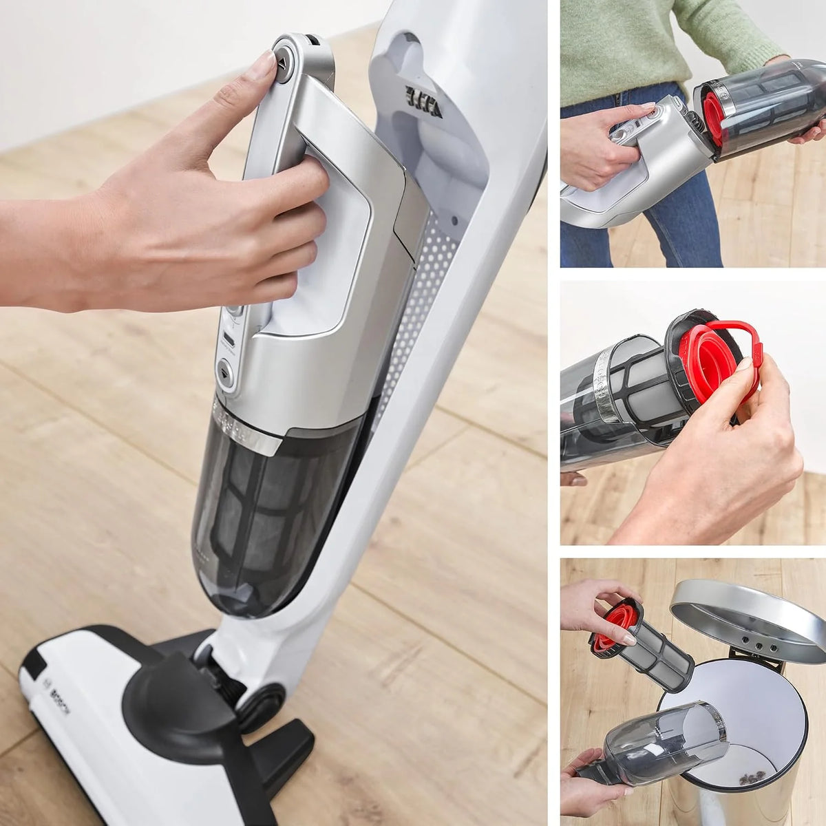 Bosch Flexxo Gen2 Serie 4 Odkurzacz 28 Vmax, BBH3ALL28, white metallic