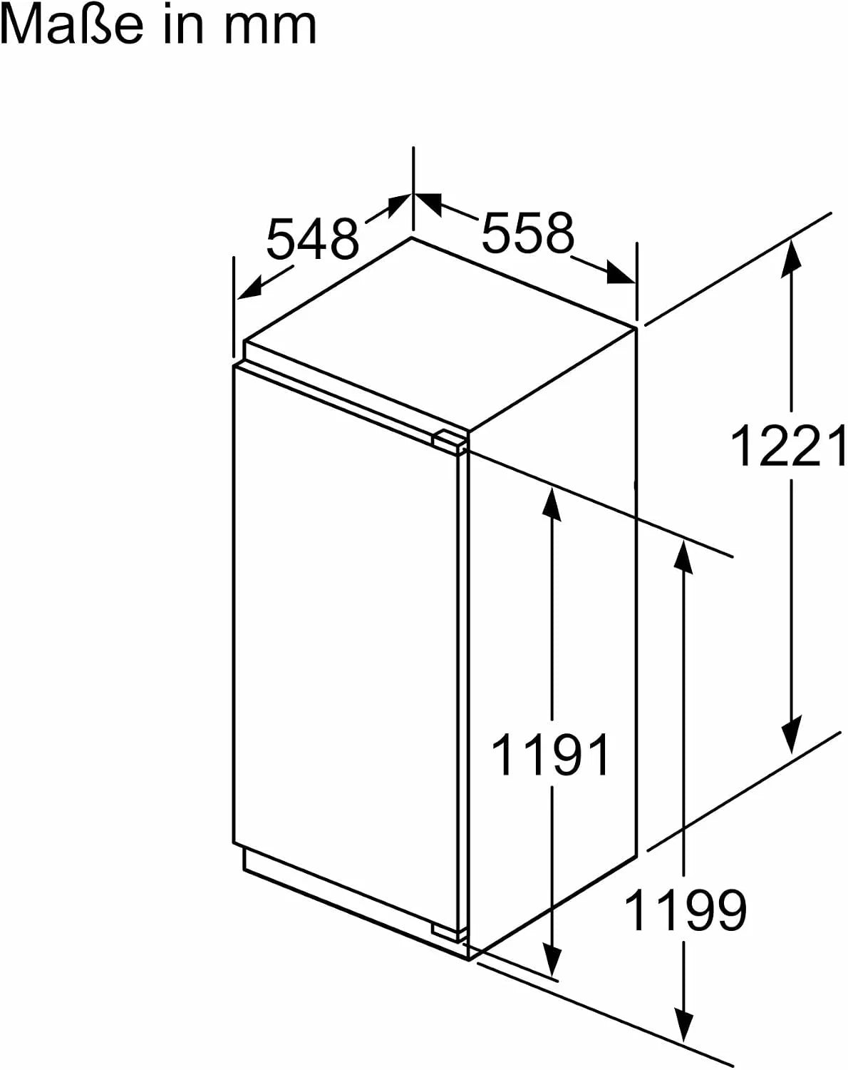 Siemens KI41RADD1 iQ500, lodówka do zabudowy, wnęka 122,5 x 56 cm, 204 l, wyprodukowano w Niemczech, bardzo cicha praca, hyperFresh Box, dłuższe oświetlenie LED, superCooling, autoAirflow, zawias