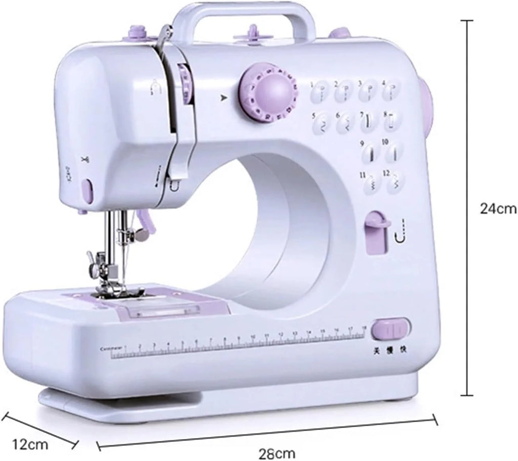 Wielofunkcyjna Elektryczna Maszyna Do Szycia, Biurkowa, Overlock, Ubrania DIY, Grube Szycie, 12 Ściegów, Regulowana Prędkość, Ładowanie USB