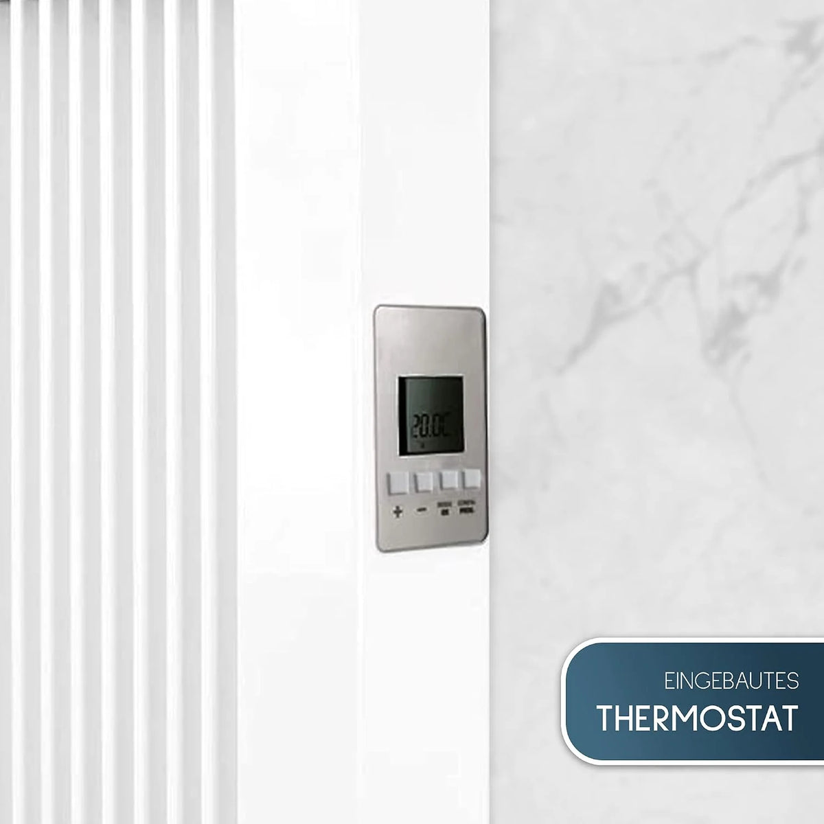 anapont Premium elektryczne ogrzewanie z rdzeniem szamotowym - elektryczny grzejnik z kamieniem magmowym szamot - z termostatem - energooszczędny - wyprodukowano w Niemczech (Ana-el, 1200 W, 340 wys