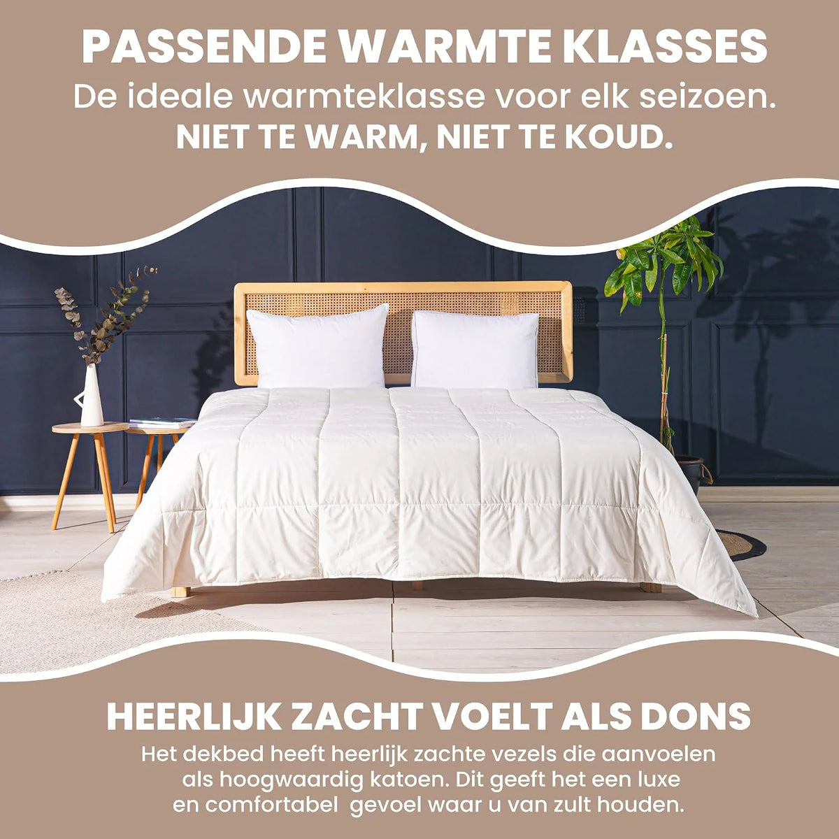SLEEP COMFY Kołdra całoroczna 3 w 1, 100% australijska żywa wełna, przyjazna alergikom i lekka wełna, pikowana kołdra 135 x 200 cm, certyfikat Oeko-TEX