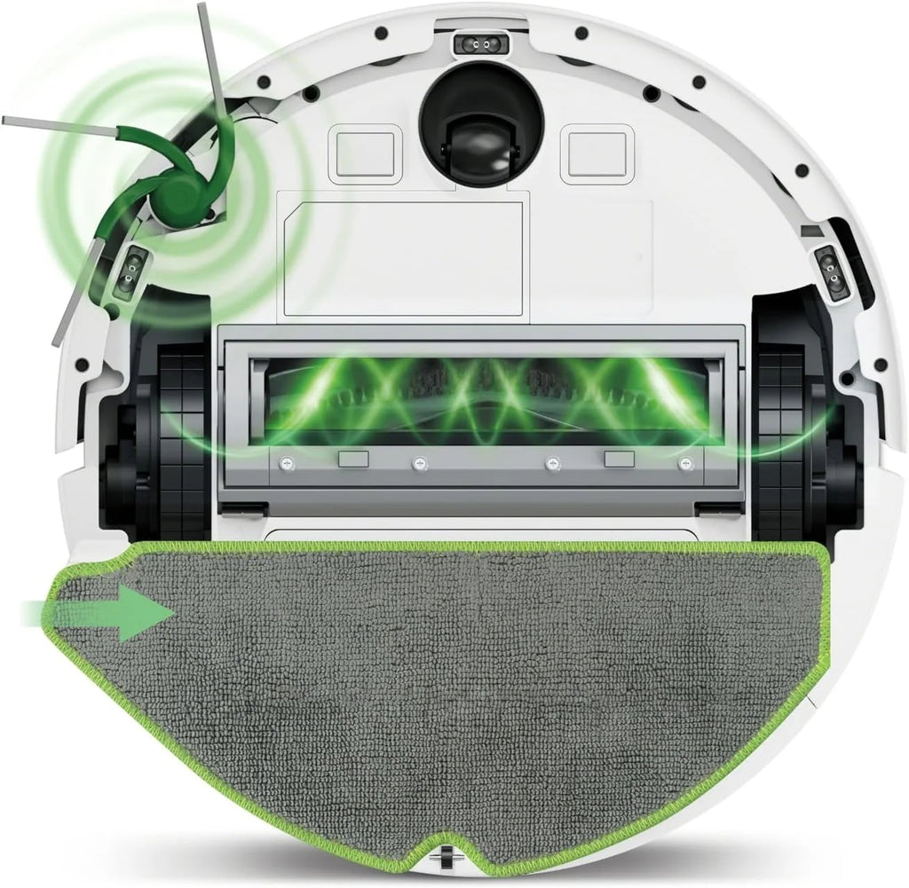 iRobot Roomba® 115 Combo robot odkurzająco-mopujący, moc ssania 15000 Pa, nawigacja z Clearview™ LiDAR, biały