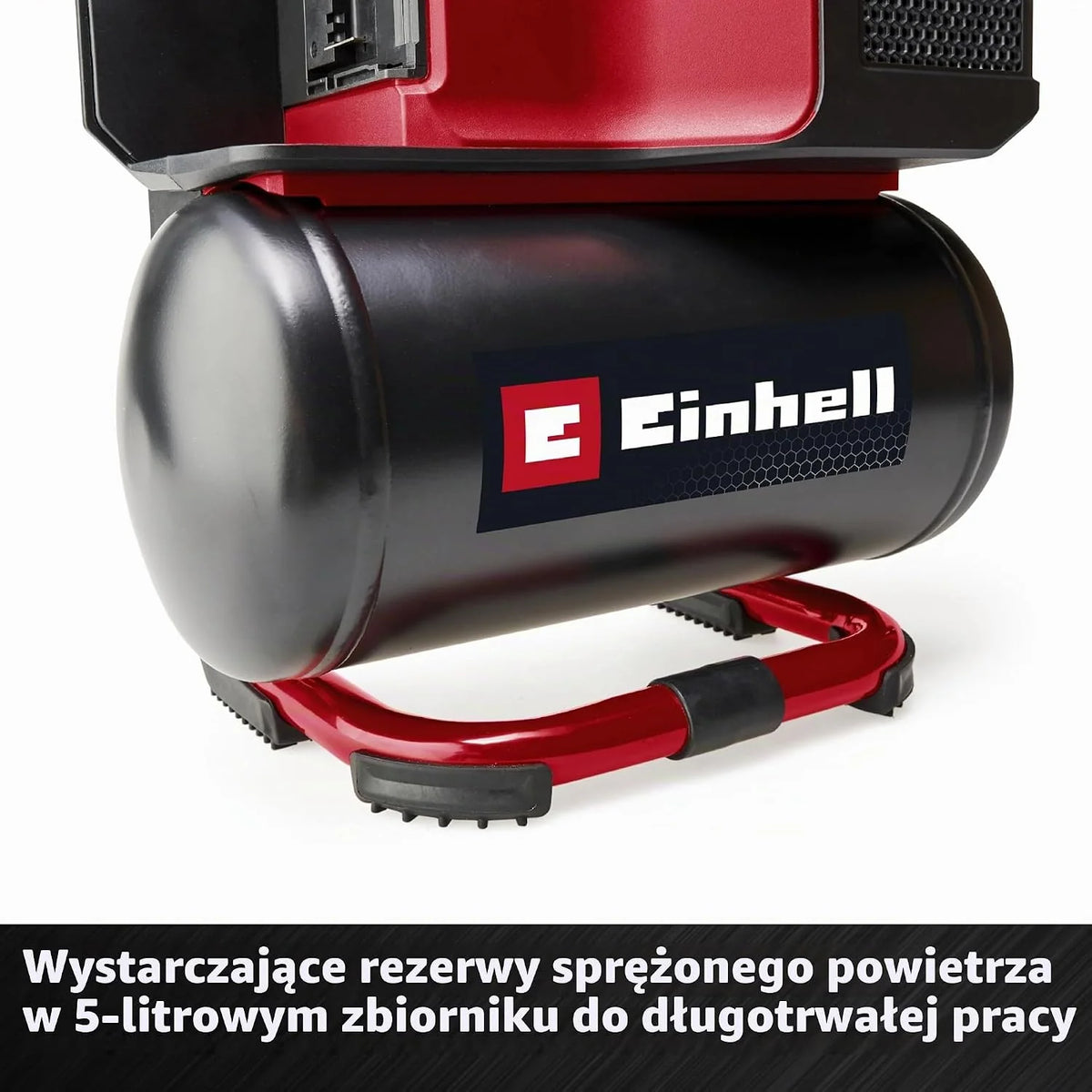 Einhell Kompresor akumulatorowy TE-AC 18/75 Li OF-Solo Power X-Change (18 V, maks. 8 bar, 5 l zbiornik, moc ssania 75 l/min, 2 manometry, bezolejowy, bez akumulatora)