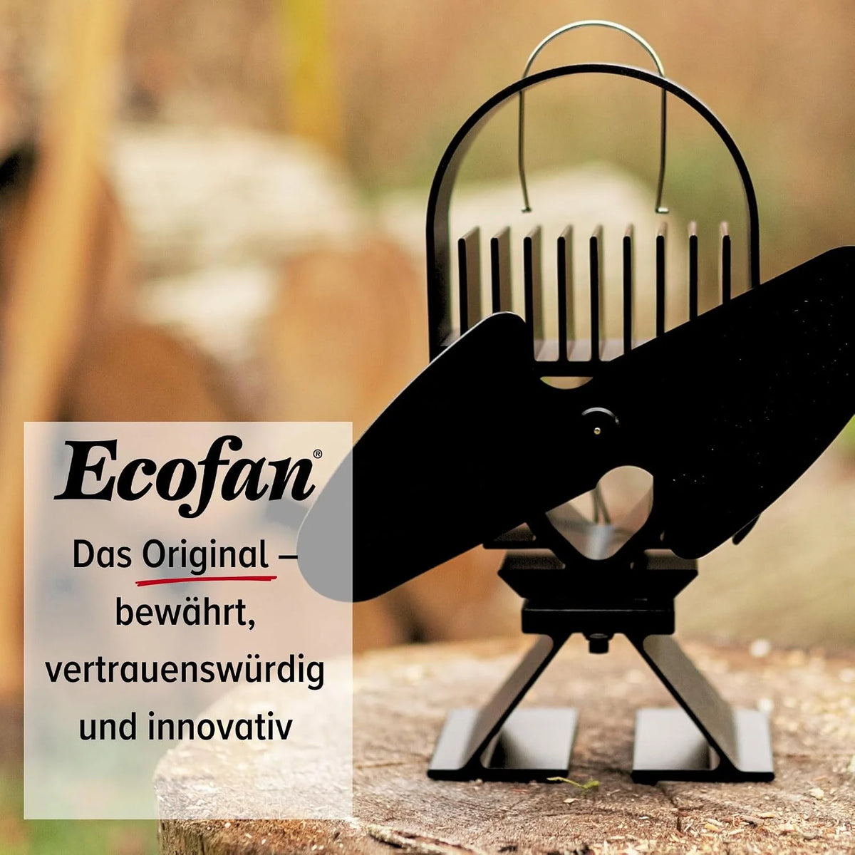 Ecofan Wentylator grzewczy AirDeco I – wydajny, nowoczesny design, technologia niskiej temperatury początkowej, idealny do pieców na drewno, gaz, pellet i steatyt - efektywnie cyrkuluje ciepłe