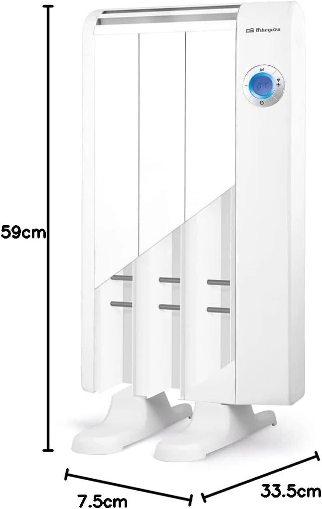 Orbegozo RRW 500 - Nadajnik ciepła WiFi Niskie zużycie, Olejowy, Programowalny, 3 tryby, Orbegozo App, 500 W