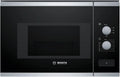 Bosch BFL520MS0 Seria 4 - Zintegrowana kuchenka mikrofalowa, 60 x 38 cm, 21 litrów, stal nierdzewna