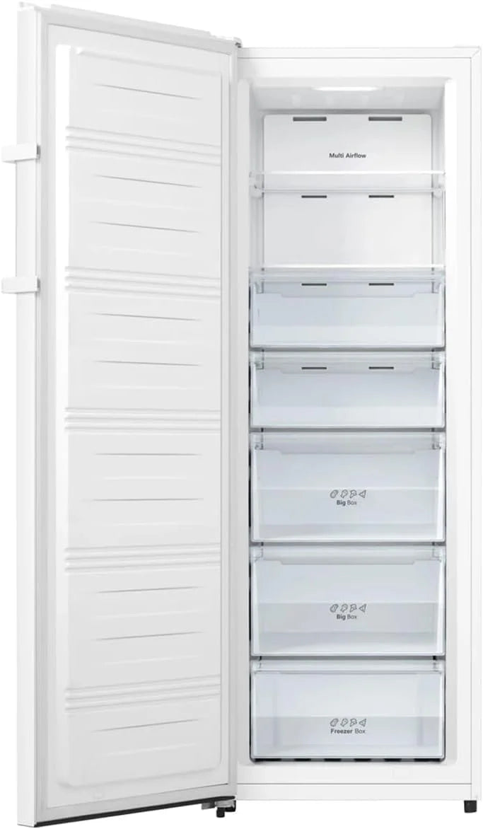 Hisense FV298N4AWC zamrażarka, wysokość 172 cm, 240 litrów, Total NoFrost/Multi AirFlow/FastFreeze/wymienne zawiasy drzwiowe/oświetlenie LED/szer. x wys. x gł.: 59,5 × 172 × 59 cm/biała [klasa