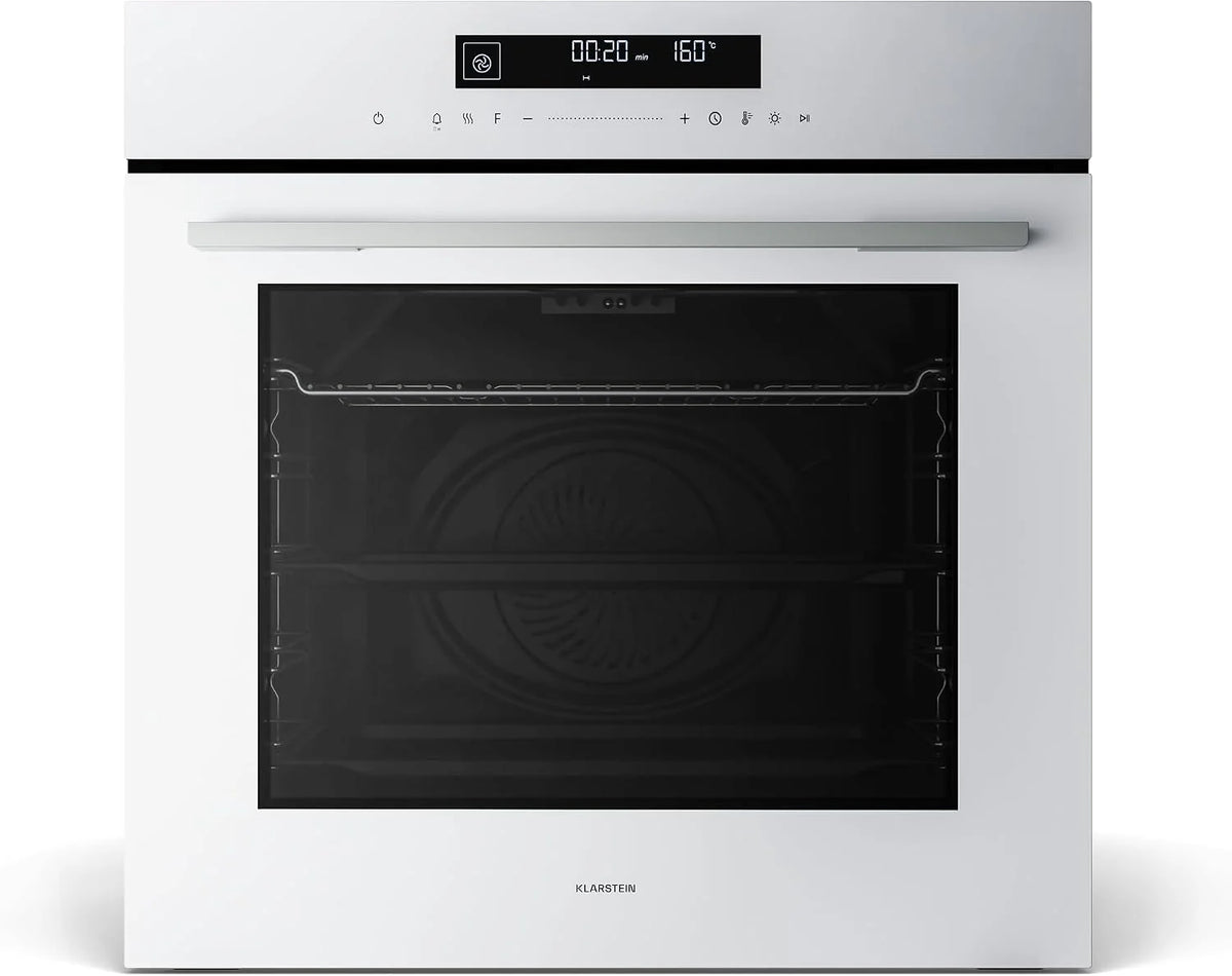 Klarstein Velaire piekarnik do zabudowy 60 cm – 74 l, 13 funkcji, efektywność energetyczna A+, obsługa dotykowa, timer, piekarnik, urządzenie do zabudowy, łatwy do czyszczenia, biały